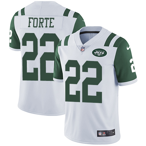 Nike Jets #22 Matt Forte White Men's Stitched NFL Vapor Untouchable Limited Jersey - Click Image to Close